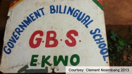 Government Bilingual School Ekwo- Bafanji in the North West Region of Cameroon